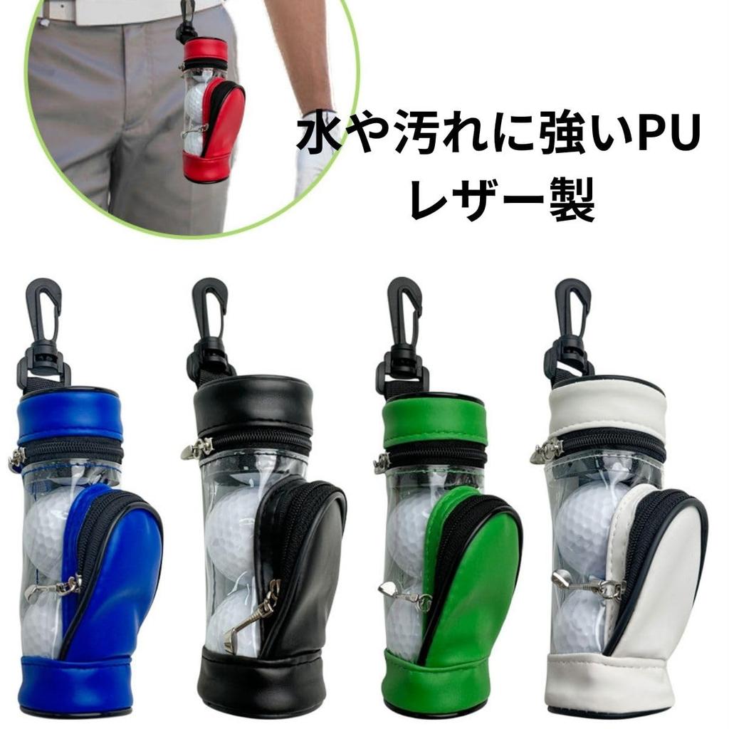 [Kab.M] Husă din piele pentru 3 mingi de golf, suport pentru tee de golf, marker pentru echipament de golf (albastru)