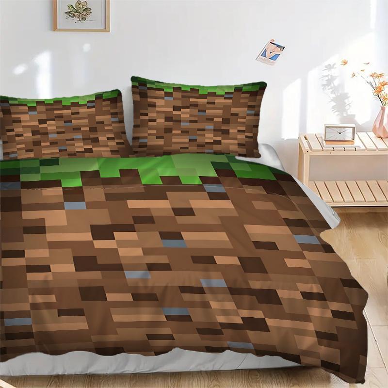 

3 шт. Комплект постельного белья в стиле Minecraft - Идеально для любой комнаты, Идеальный подарок для фанатов и путешественников1202092a 135x200cm