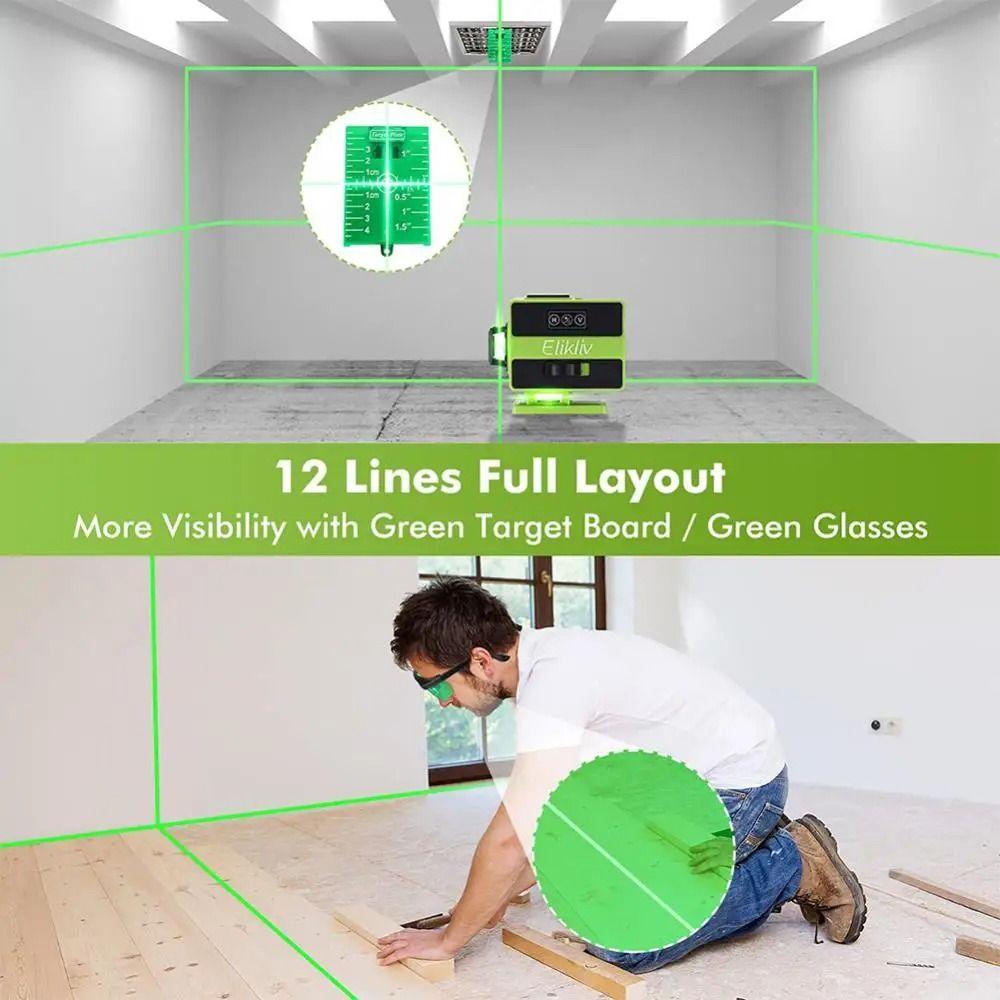 8/12 Line Laser Level Protective Glass Universal Waterproof 3D Laser Glass Protector Self Leveling Vertical Horizontal Lasers