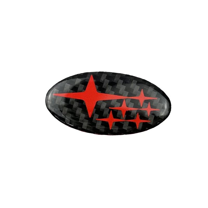 Carbon Fiber Car Steering Wheel Emblem Interior Sticker for Subaru WRC WRX XV STI Forester Outback Legacy Impreza BRZ TRIBECA X7