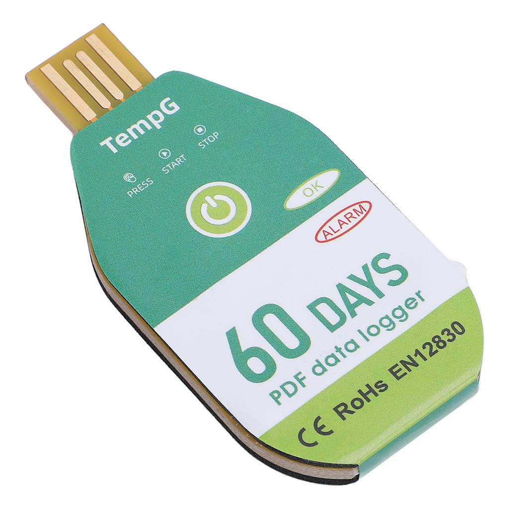 USB Temperature Data Logger Recorder IP67 Water Resistant Disposable PDF Temperature Data Logger