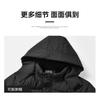 Men's Hooded Solid Color Long Sleeve Zipper Button Mid-length Fashion Casual Jacket Top