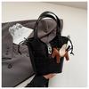 New soft and durable vintage handheld large capacity premium texture soft and durable outdoor handmade shoulder crossbody hollowed bucket bag