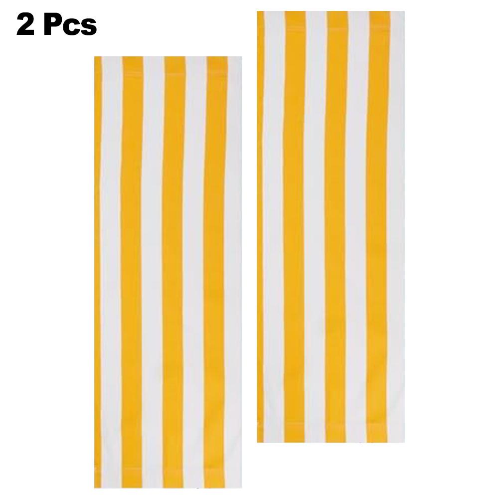 Telo di Ricambio per Sdraio da Spiaggia Tessuto in Poliestere 120x45cm Giallo e Bianco Estivo Per Sdraio da Sole Esterno