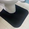 6pcs Adjustable U Shape Toilet Training Mats for Boy,Elderly Washable Bathroom Rugs Commode Mats Quick Installation
