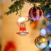Creative Gingerbread Man Christmas Tree Ornaments Reusable Xmas Hanging Pendant Lightweight for Home New Year Decor