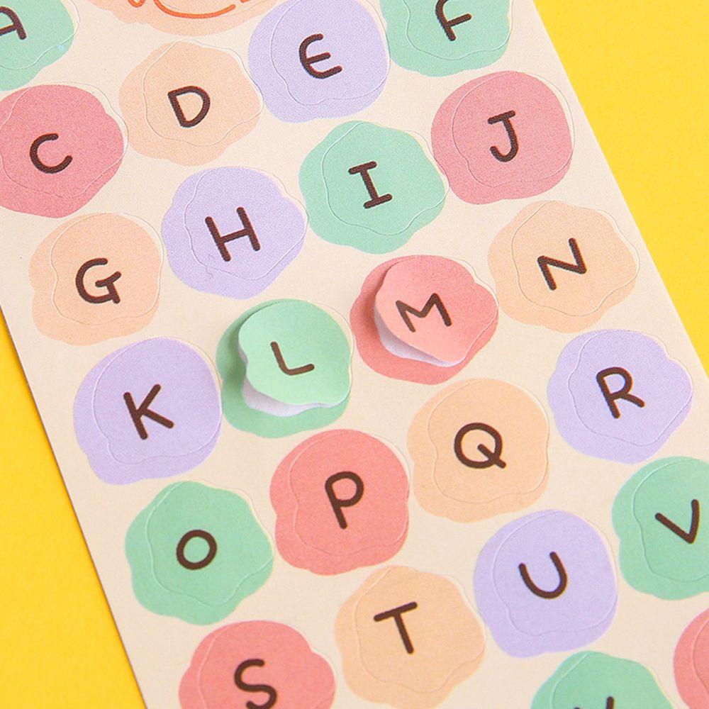 Stationery Sticker Cartoon Dog Sticker English Letter Label Sticker English Uppercase Lowercase