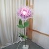 Man-made Large Yarn Flower Set with Lamp Living Room Floor Placement Garden Decoration Outdoor High Quality Artificial Flowers