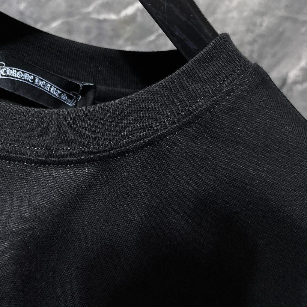 8737 CHROME HEARTS 2025 Vară nouă de înaltă calitate din bumbac, guler rotund, vrac, mărime mare, tricou pentru bărbați și femei, tricou pentru cupluri