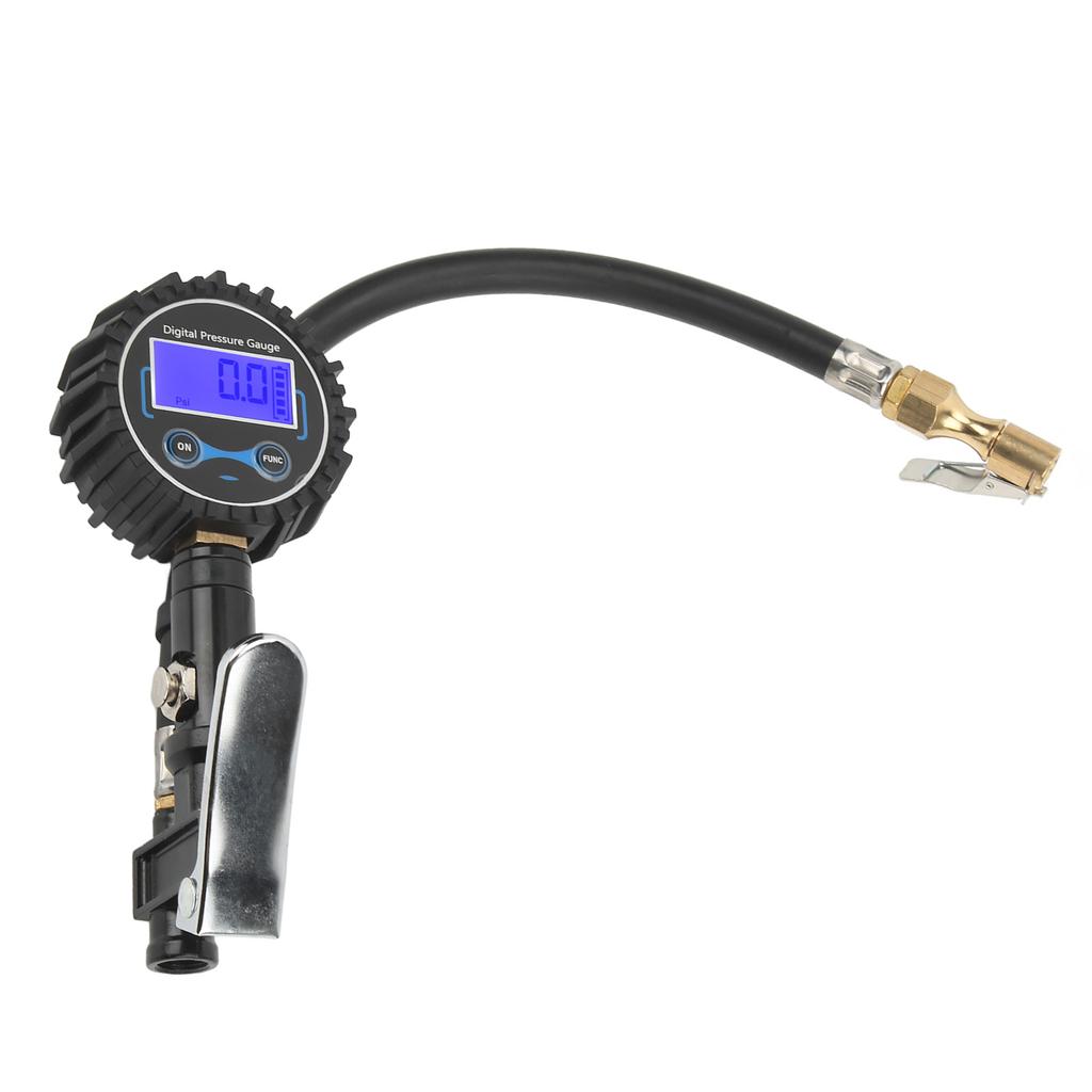 0‑200PSI Tire Inflator with Tire Pressure Gauge LCD Digital Display 4 Pressure Units for Motorcycle Car Van Truck Bus