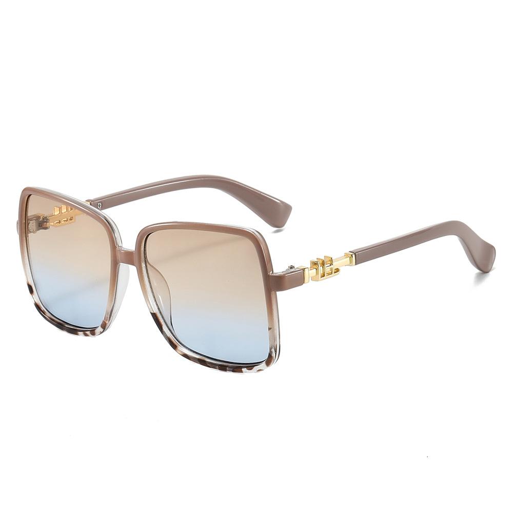 Large Frame Fashionable Sunglasses, Personalized Wine Glass Type Large Square Multi-Color Colorful Sunglasses