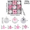 Creative Colorful Christmas Tree Hanging Ornament Set - Irregular Shaped Decorative Balls
