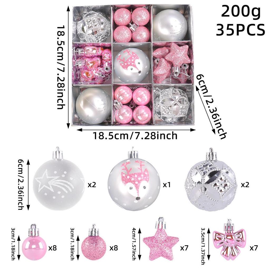 Creative Colorful Christmas Tree Hanging Ornament Set - Irregular Shaped Decorative Balls