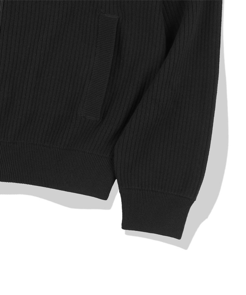 Not4Nerd Angel Argyle Knit Track Jacket - Black