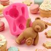 Silicone Bear Cake Molds For Baking Chocolate Candy Jellies With Cute Kicking Leg Design Easy To Releases For Home Kitchens