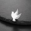 Teamer Friedenstaube Edelstahl Brosche für Damen Herren Vogel Tier Hemd Anzug Abzeichen Anstecknadel Zubehör Geburtstagsgeschenk Großhandel