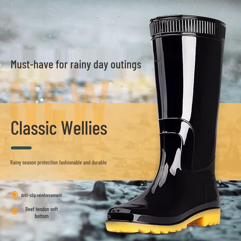 High-Top Waterproof Rain Boots