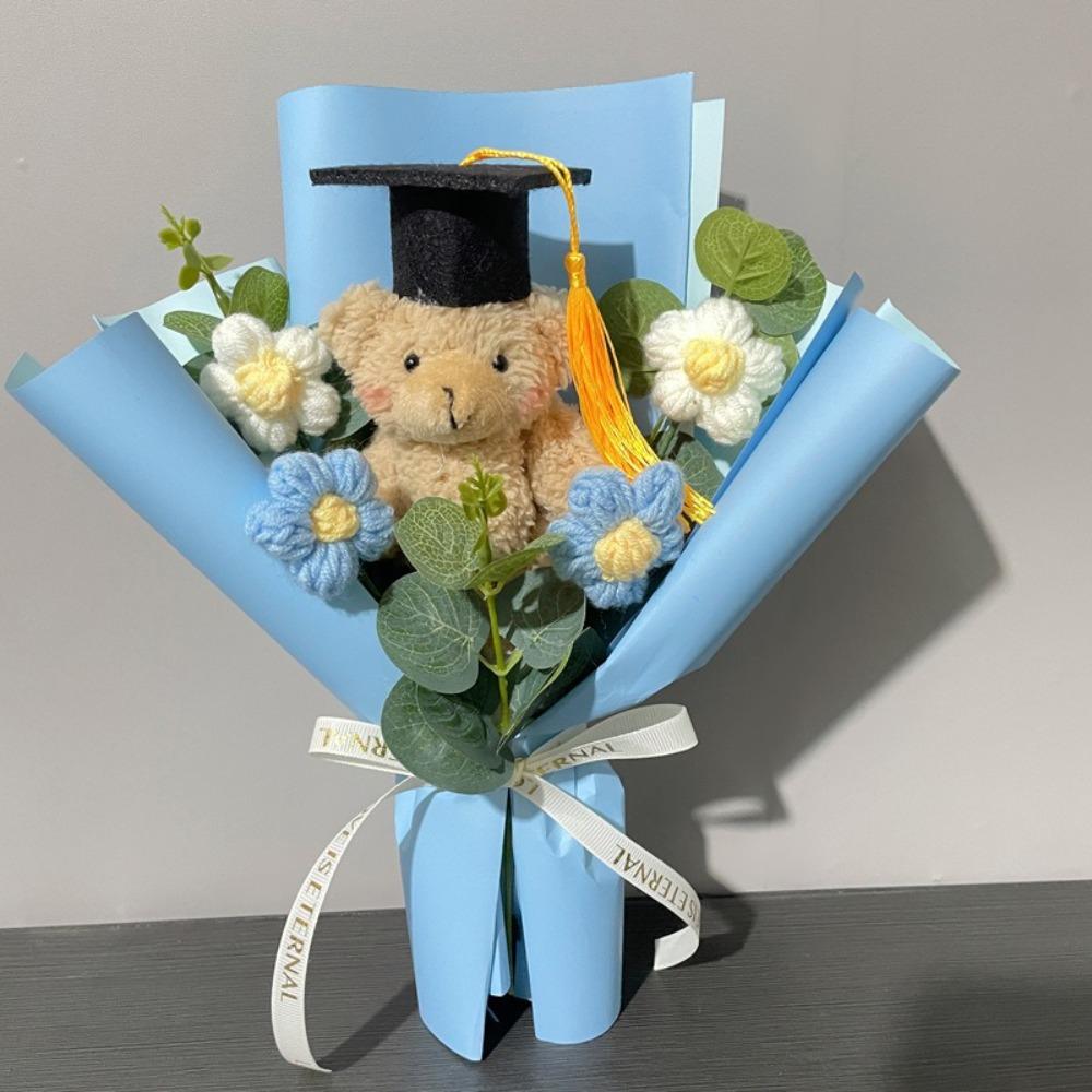 Dr. Bear Plush Toy Cartoon Graduation Gift New Graduation Bouquet Party Decor