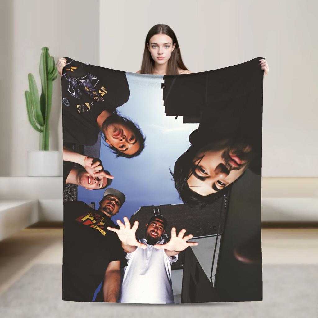 Deftones Metal Band Warm Soft Blanket  Picnic Plush Throw Blanket Pattern Couch Chair Flannel Bedspread Sofa Bed Cover