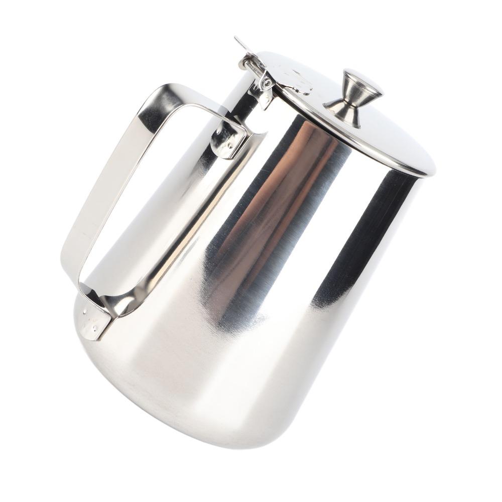 With Lid Stainless Steel Cup Stainless Steel Latte Art Cup Steel Mug Milk Jug Coffee Art