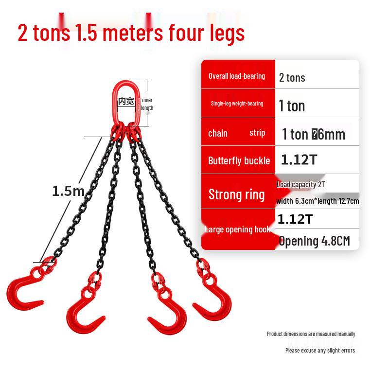 G80 Manganese Steel Double Hook Sling Chain for Lifting and Hoisting