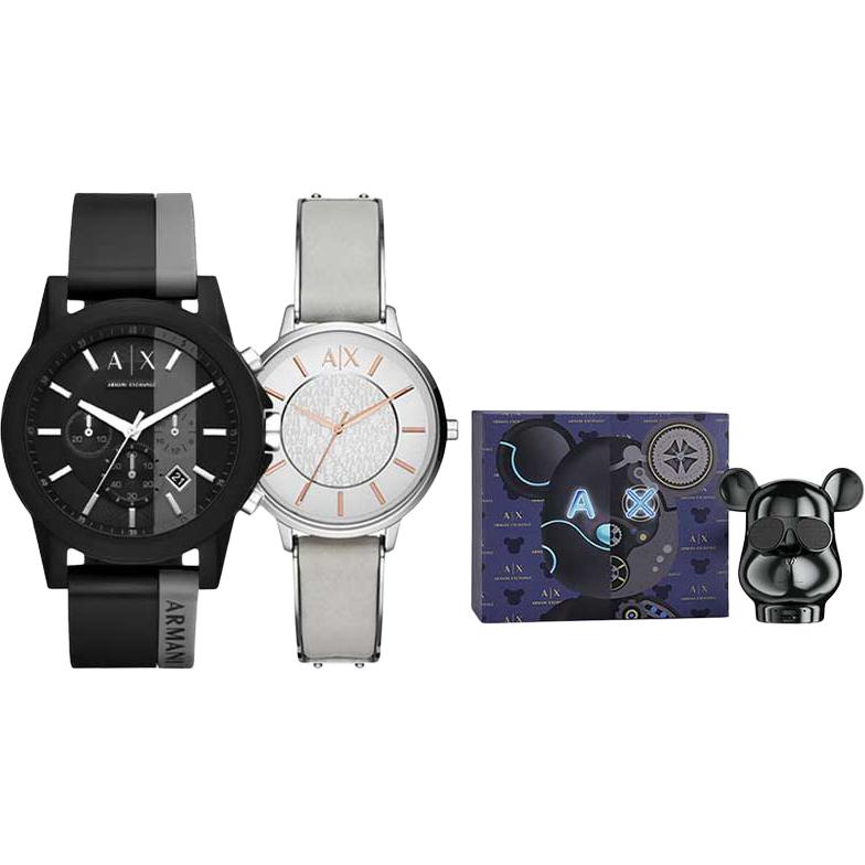 

ARMANI EXCHANGEAE Wrist Watch Quartz Movement Leather Strap Black Dial Unisex AX5311-AX1331 Little Bear Gift Box