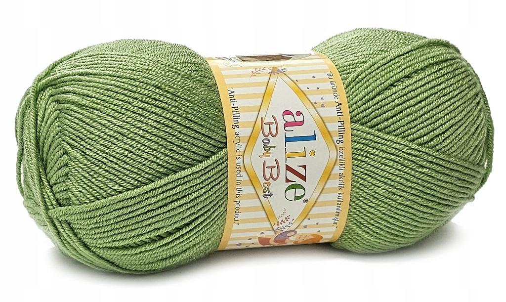 ALIZE BABY BEST children's yarn, soft and delicate pea green 485