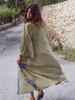 European & American Cotton Embroidered Denim Sun Protection Loose Cardigan Cover-Up