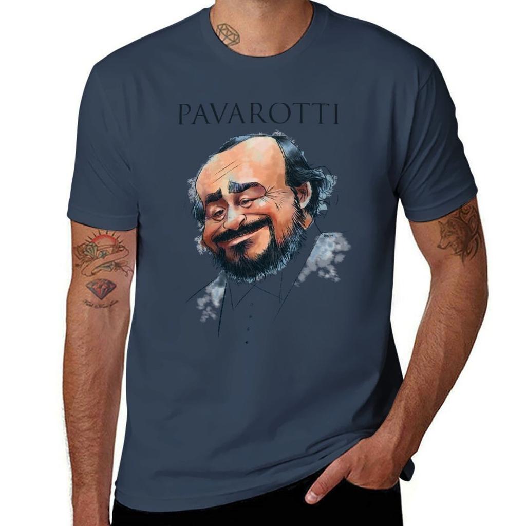 Opera Tenor Pavarotti Tshirt Mechanic Work Tee Shirt
