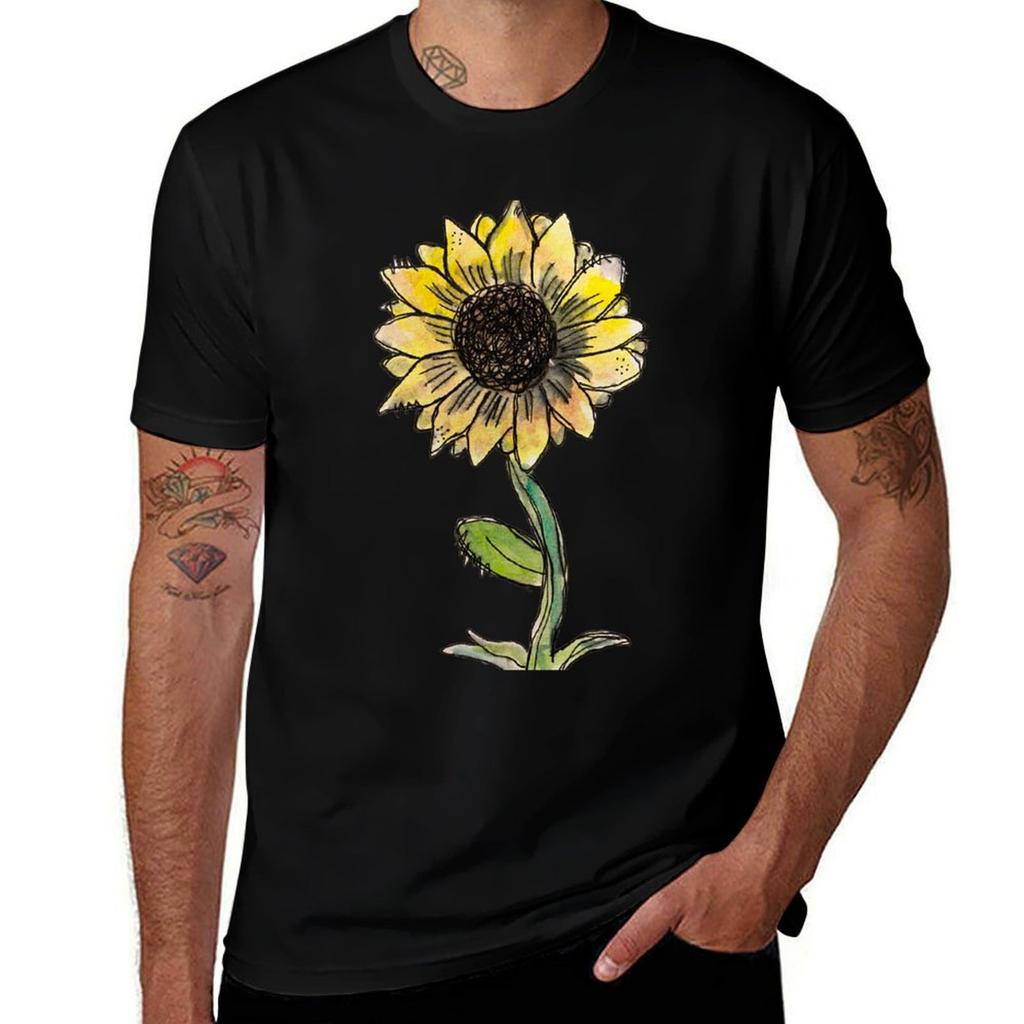 Watercolor Sunflower Tshirt Outdoor Activity Sports Tshirt