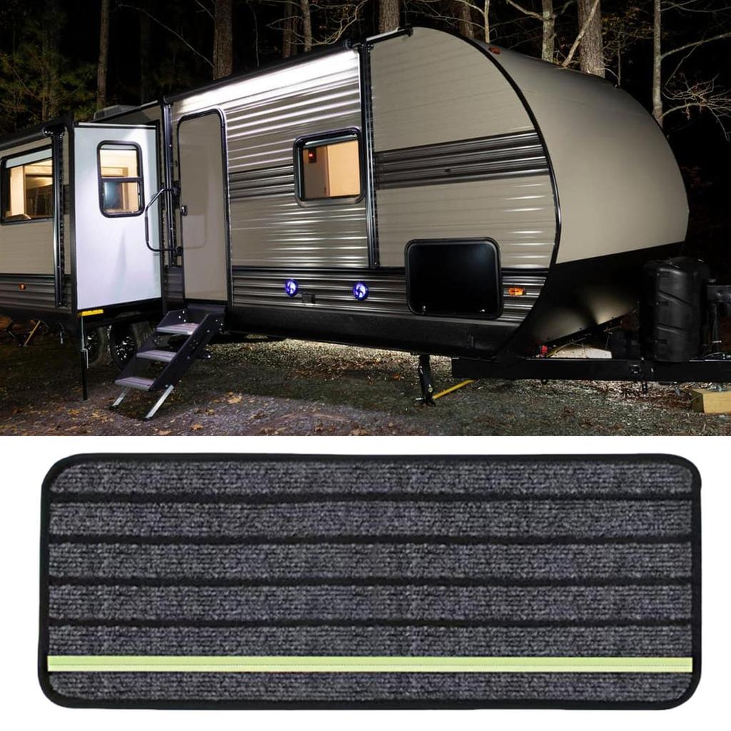 RV Step Carpet Outdoor Step Mats Anti-slip Self-stick Pad Protective Rug Carpet Luminous Dustproof for Staircase Camping Car