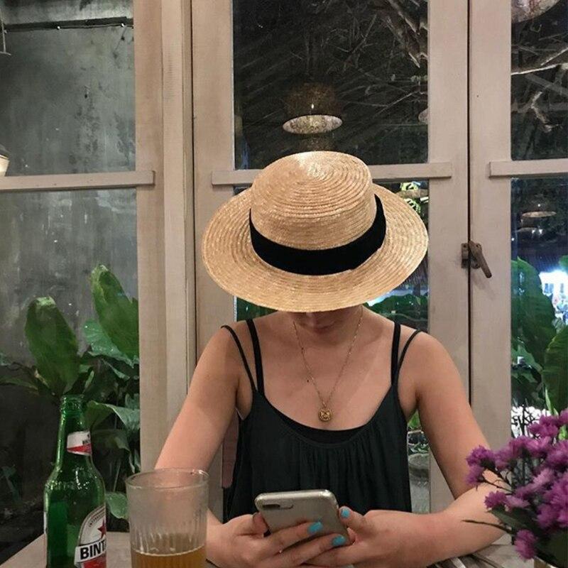 Flat Hat Women Beach Brim Cap 