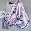 Foulard quadrato in seta stile influencer: Sciarpa da collo da donna alla moda, Sciarpa, Protezione solare, Garza stampata, Accessorio per abbigliamento professionale