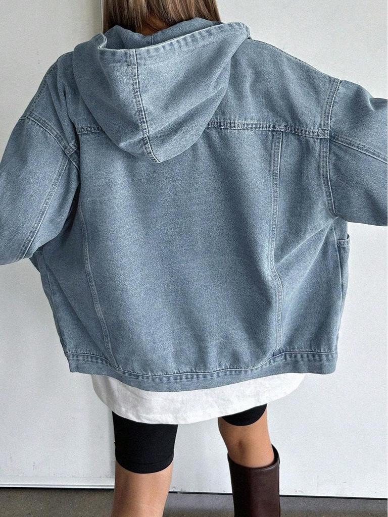 Women's Retro Hooded Denim Jacket - Early Spring Collection