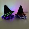 Light up LED Witch Hat Cosplay Luminous Scarecrow Witch Hat Women Halloween Party Accessories Trick Or Treat Supplies