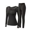 Tops and Pants Women Thermal Clothes Lace V Neck Warmth Long Pants Thermal Underwear  Undershirt