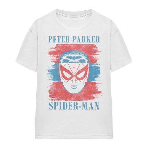 Spider-Man Womens/Ladies Peter Parker Stripe T-Shirt
