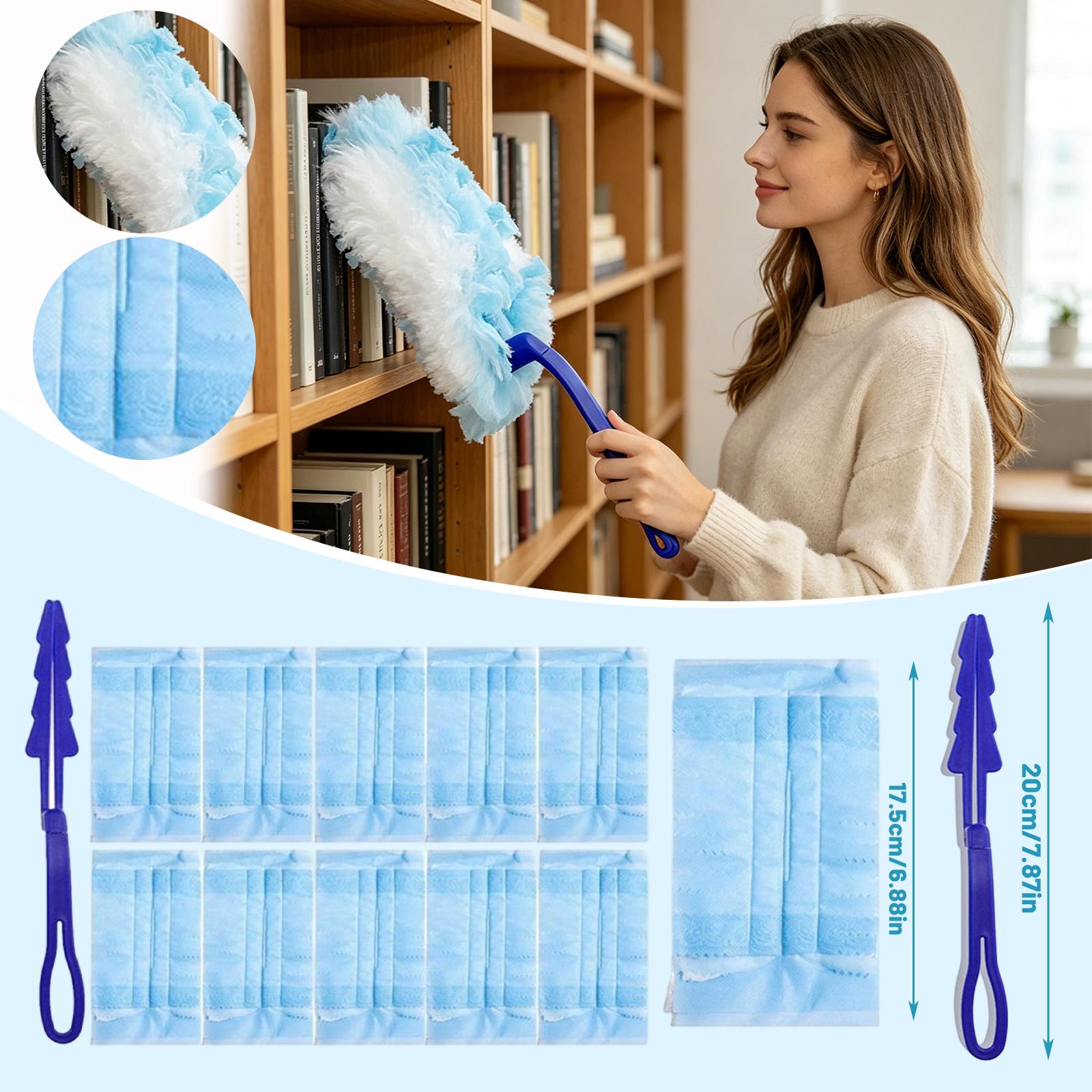 Электростатическая метелка, Одноразовая двусторонняя нетканая чистящая щетка, Выдвижная метелка из перьев One Size