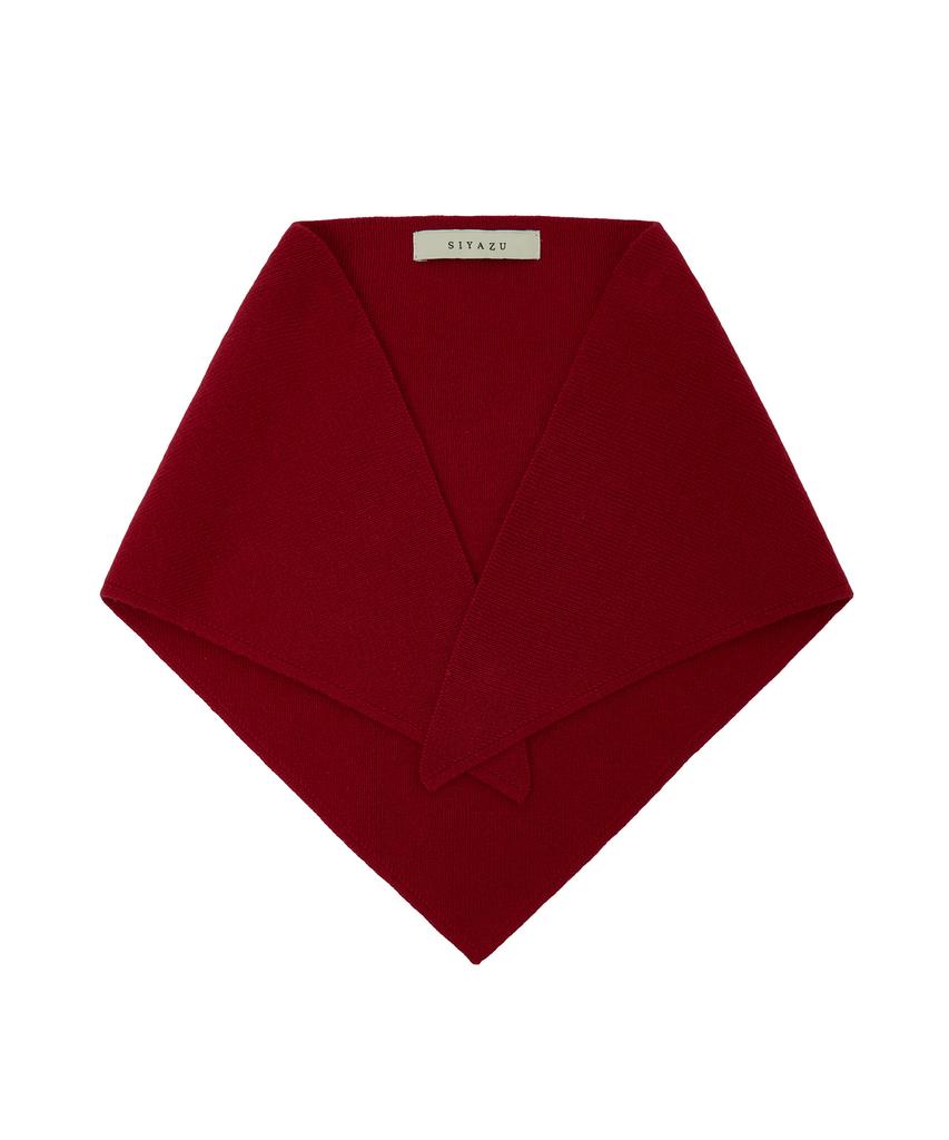 SIYAZU Siac3091 Ribbed Petite Knit Scarf_Red