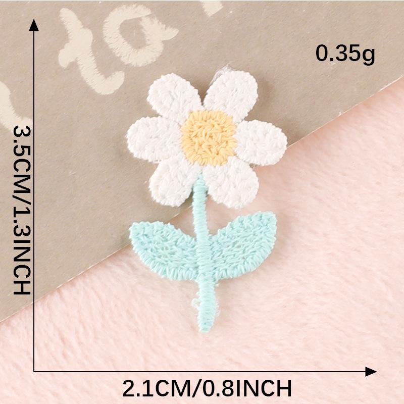 Embroidery Label Sunflower Diy Hand Account Accessories Patch Cloth Sticker Jewelry Hair Accessories Cloth Sticker Water Soluble Embroidery Sticker