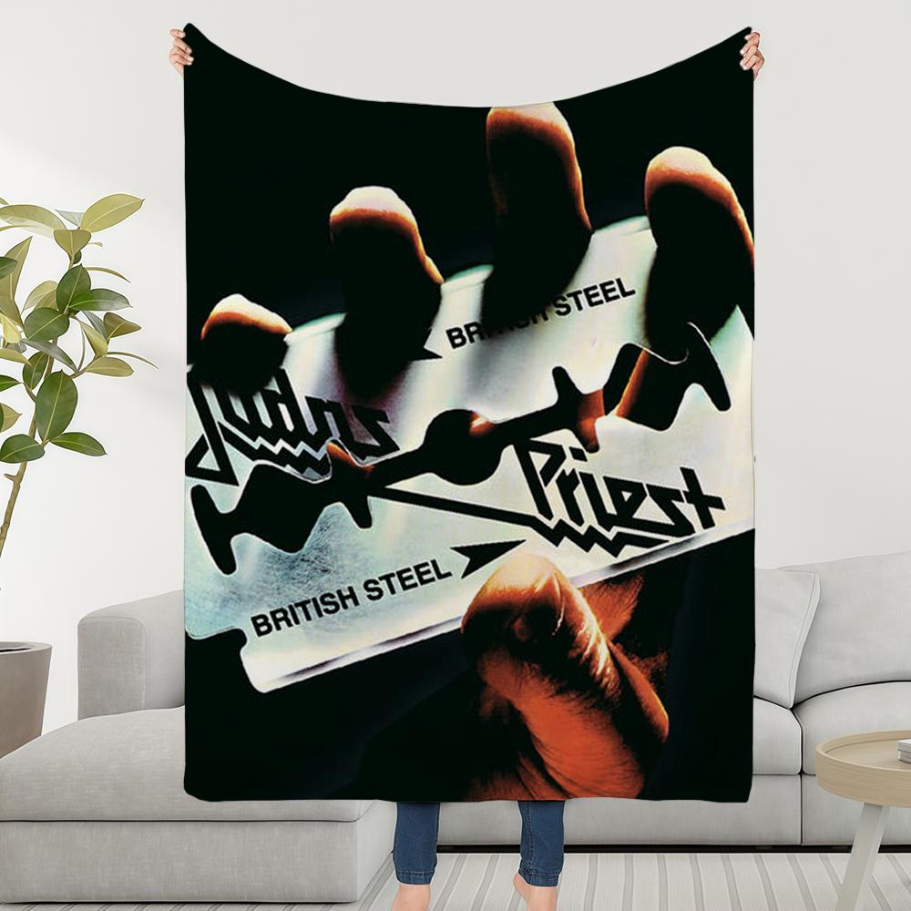 Blanket Throw Super Band Cosy Plush Living Room Sofa Rock Couch P-PriestS-ES Childish Birthday J-Judas-ES Gifts