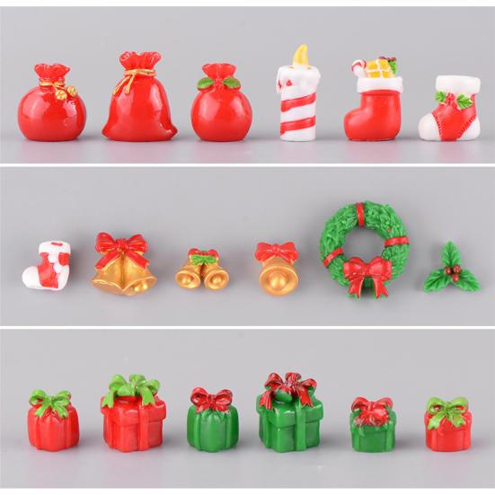 1Pc Christmas Santa Snowman Train Mini Figurine DIY Fairy Landscape Decoration