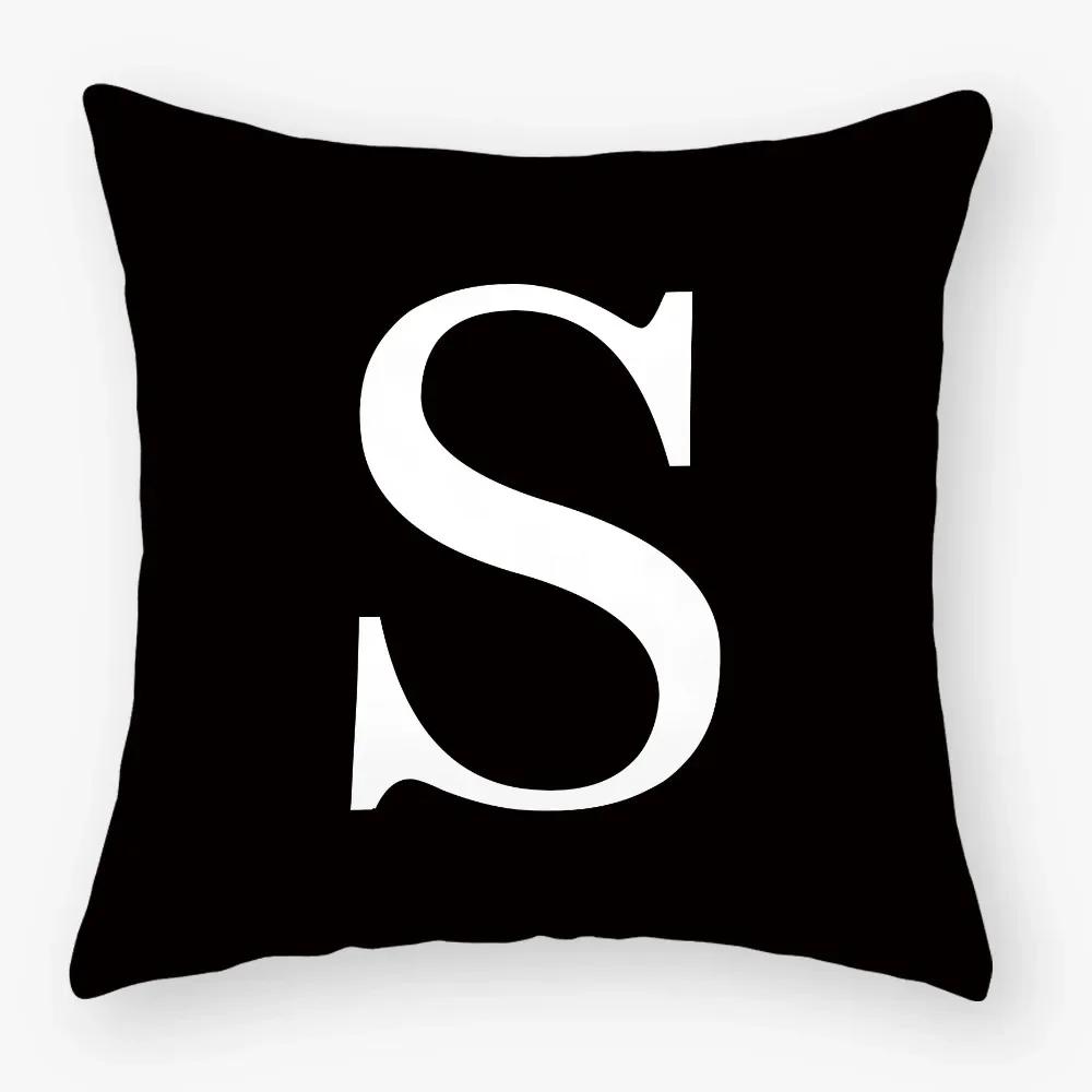 White Letter Cushion Cover X Polyester Pillowcase Sofa Cushions Decorative Throw Pillows Cover Home Decoration Pillowcover