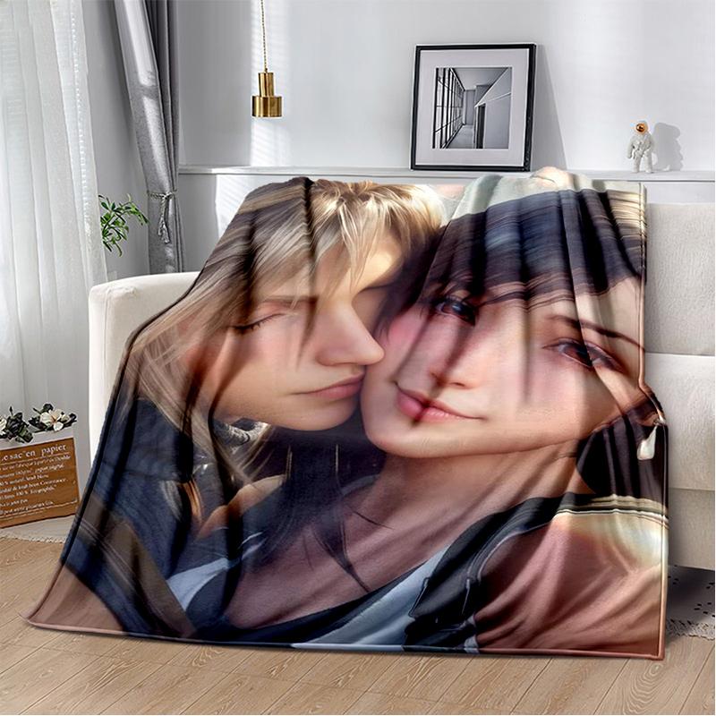2025 New Style Final Fantasy Games Cloud Tifa Aerith Sephiroth Blanket,Soft Throw Blanket for Home Bedroom Bed Sofa Cover Kids