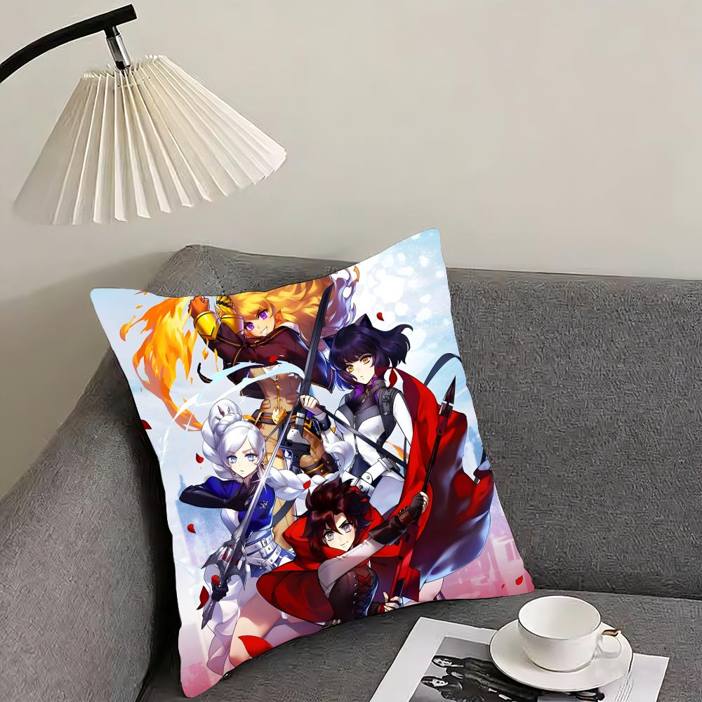 RWBY Cushion Cover Reversible Plush Pillow Cover – For Car, Sofa, Bedroom, Perfect As a Gift.