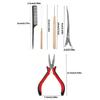 Synthetic Hair Extension Kit Glitter Hair Strands With Secure Clips Natural Shine PET For Long Lasting Wear