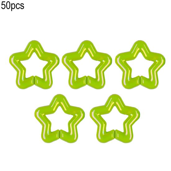 

50 шт. Соединительные кольца в форме звезды, Соединители быстрого звена, Соединительные кольца-звезды цвета AB для DIY шармов для сумок, Ожерелья, Серег, Ремешков для сумок, Брелоков для ключей