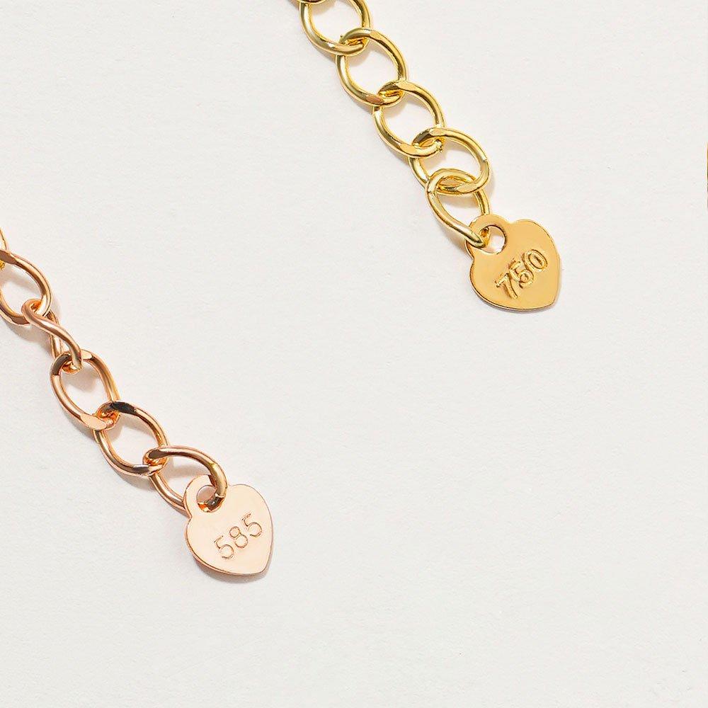 14K Gold Bracelet, 2-Row Chain