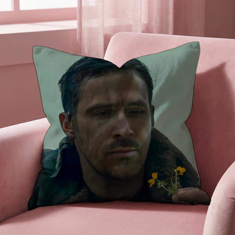 R-Ryan Gosling Face Cushion Cover Multi-Scene Pillow Cover for Home & Car - Reversible, Soft & Durable for Daily Use