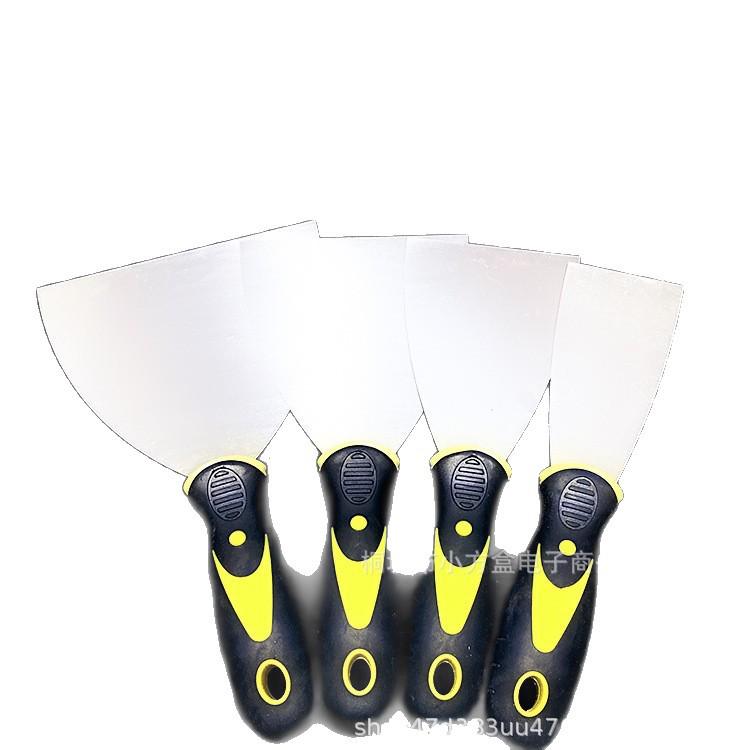 Stainless Steel Putty Knife with Dual-Color Handle and Mirror Finish